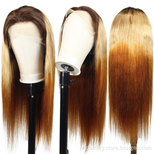 Natural Virgin Brazilian  Hair Lace Frontal Wig for Black Women,Pre Pluck Lace Wig,Cheap Cuticle Aligned Long Human Wi